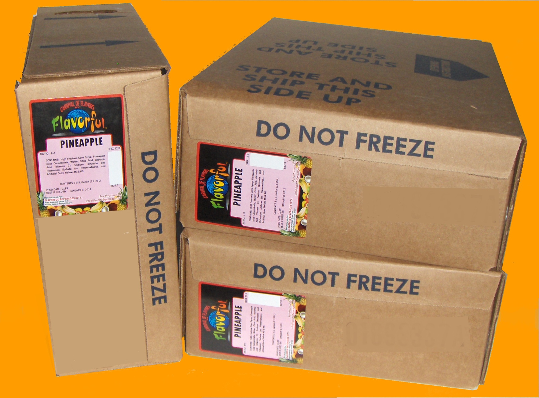 Boxes of Flavorful Beverage Products